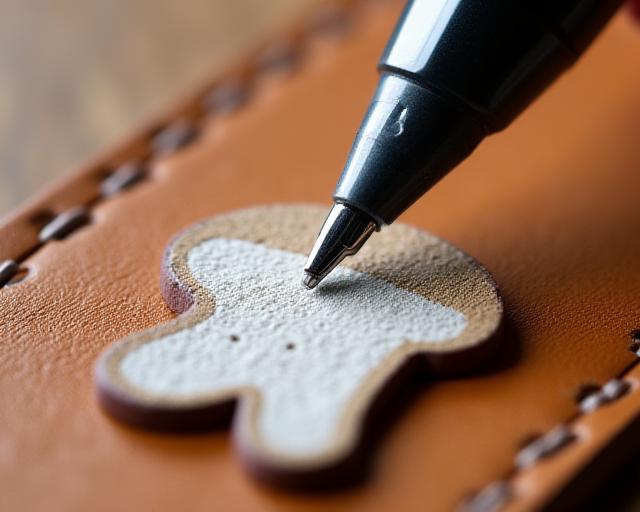 Bespoke hand-inked calligraphy pet collar close-up